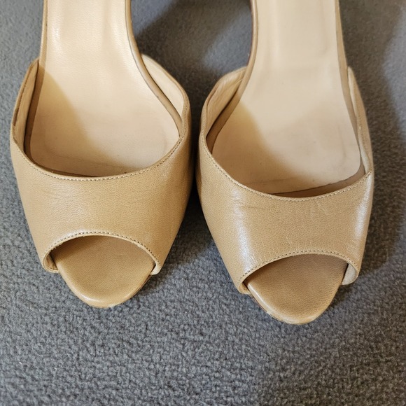 JIMMY CHOO Patent Peep Toe Heel Pumps Size 38.5 Designer Closet Basics Shoes - Picture 13 of 16